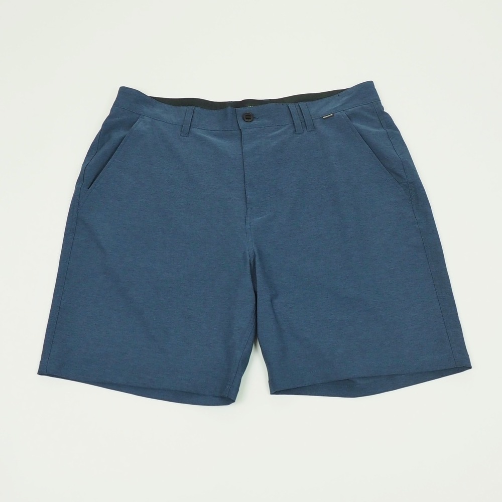 Hurley Phantom Heather Walk Chino Shorts Mens 36 Blue Stretch Casual Golf Tech